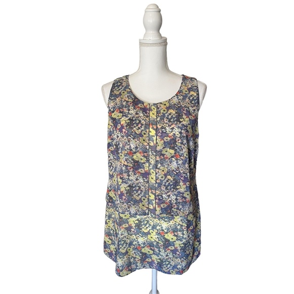 CAbi Tops - cabi Sleeveless Top Womens Size S Multi-Color Floral Blouse Sleeveless